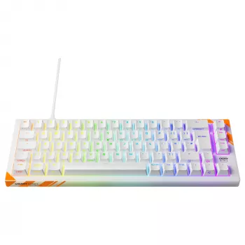Mehaaniline mänguriklaviatuur Cherry K5 Pro TMR Compact — 65% QWERTY USB-juhtmega, RGB, magnetlüliti, oranž/valge
