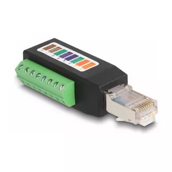 DeLOCK RJ45 pistik Cat.5e klemmiploki adapter 90° nurga all