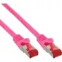 patch-kaabel InLine S/FTP PiMF Cat6 250MHz RJ-45 kuni RJ-45 PVC vask roosa 0,3 m