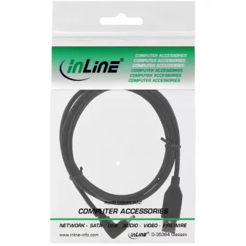 InLine USB 2.0 kaabel USB A-pistik Mini-USB B isasele, 90° ülesnurga pistikutega, 1,5 m, must