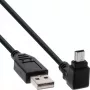 InLine USB 2.0 kaabel USB A-pistik Mini-USB B isasele, 90° ülesnurga pistikutega, 1,5 m, must