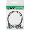 USB Type A-pistik / Mini-USB isane 5 pin allanurgas 90° must 0,3 m InLine 34203