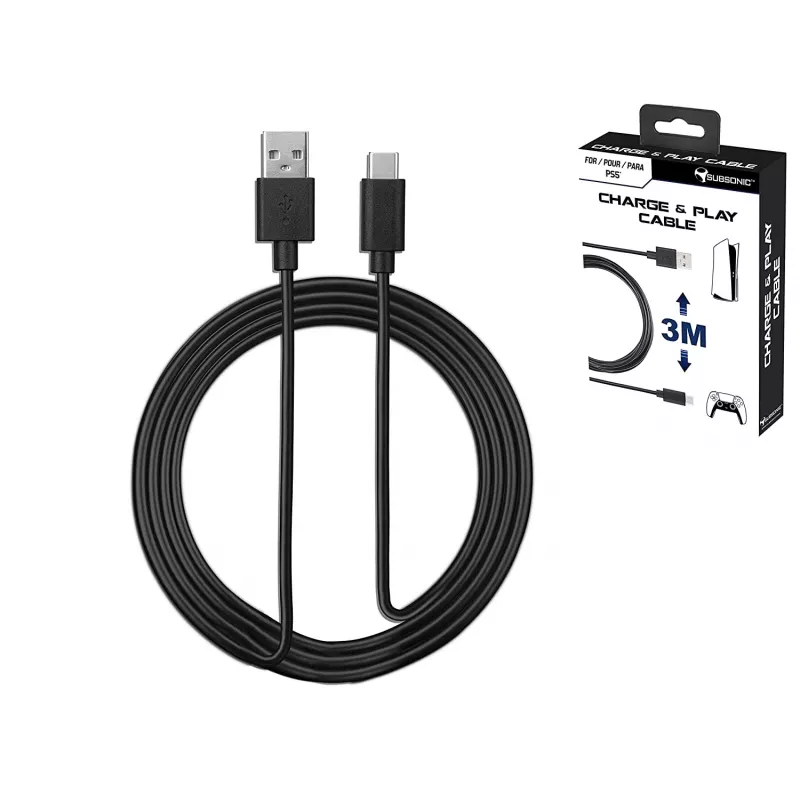 Subsonic Charge and Play kaabel for PS5