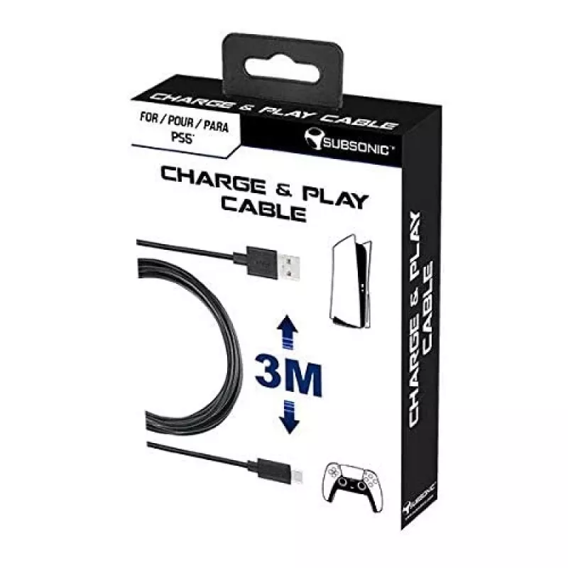 Subsonic Charge and Play kaabel for PS5