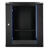 Extralink Lite 12U 530X400 SEINALE KINNITATAV Rackmount-kapp Must riiuliga