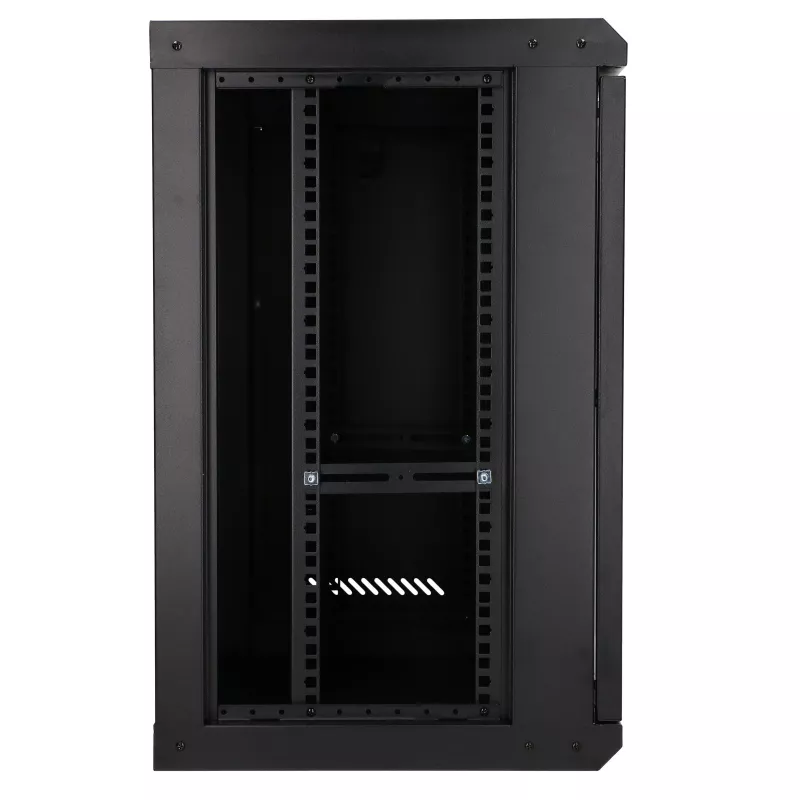Extralink Lite 12U 530X400 SEINALE KINNITATAV Rackmount-kapp Must riiuliga
