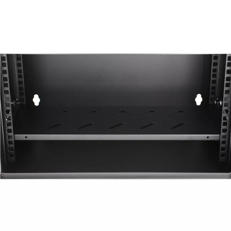 Extralink Lite 12U 530X400 SEINALE KINNITATAV Rackmount-kapp Must riiuliga