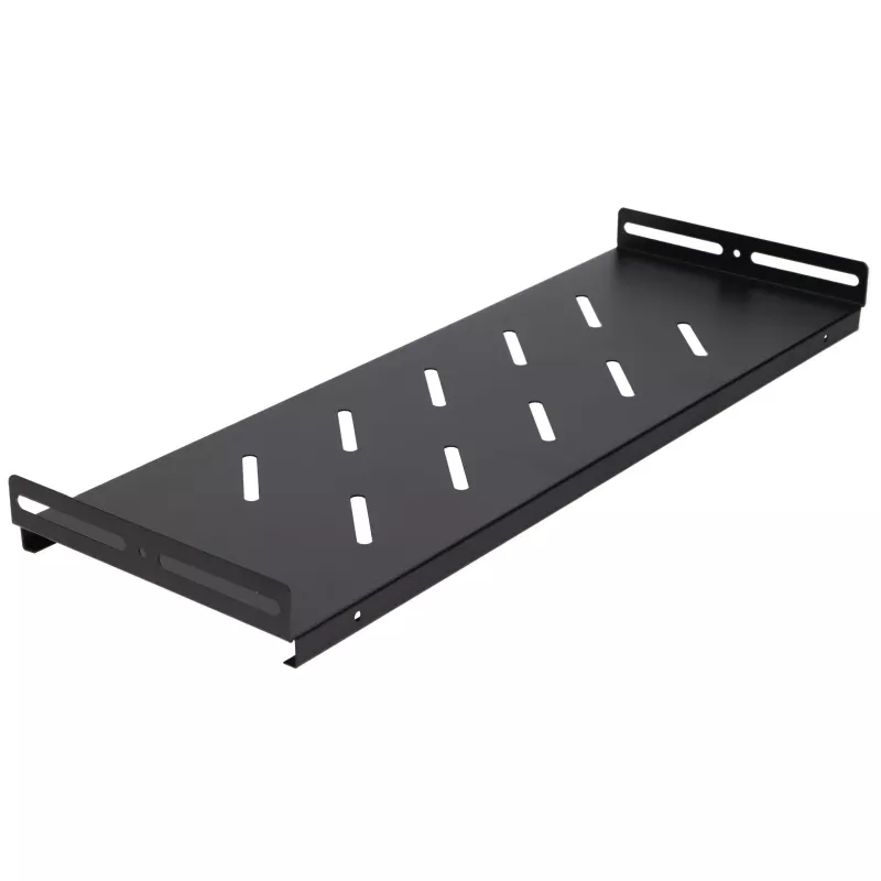 Extralink Lite 12U 530X400 SEINALE KINNITATAV Rackmount-kapp Must riiuliga