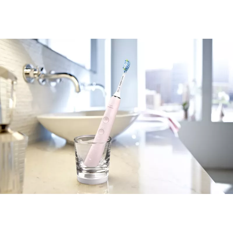 Elektriline soniline hambahari Philips DiamondClean 9000 HX9911/29 — täiskasvanutele, sisseehitatud liitiumioonaku, Soft & Normal režiimid, roosa