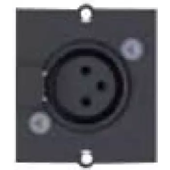 Bachmann - Modulaarne Faceplate-Snap-In - 3 kontaktiga XLR - Must