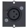 Bachmann - Modulaarne Faceplate-Snap-In - 3 kontaktiga XLR - Must