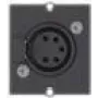 Bachmanni erimoodul 1 x XLR-pistikupesa – modulaarne esipaneeli snap-in – XLR (5-kontaktiline) – must (917.101)