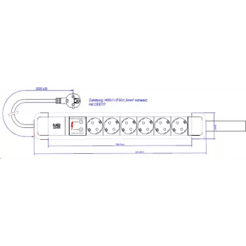 Bachmann pistikupesade jaotur PRIMO2 6xCEE7/3 350.012 (350.012)