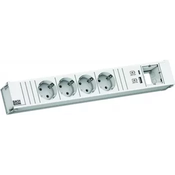 Pistikupesade jaotur Bachmann CONI 4x CEE7/3 mudel 912.702 — 4 pistikupesa, kompaktne disain