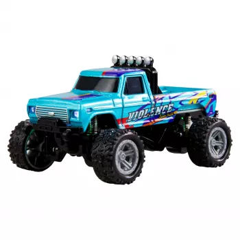RC Monster Truck Amewi DieCast 1:64 RTR Sinine – survevalatud 1:64 mõõtkavas, sõiduvalmis