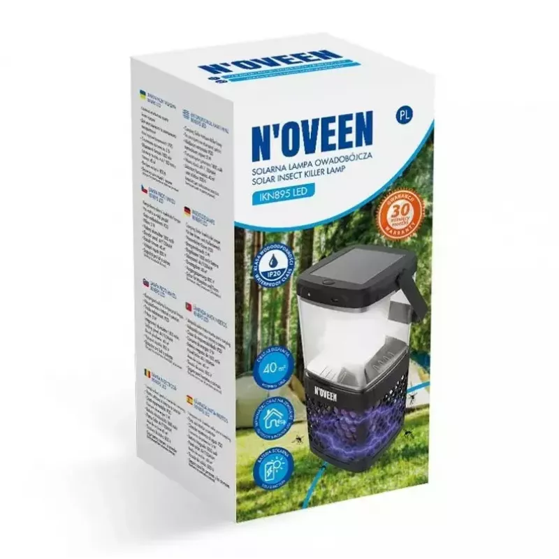 Putukatõrjelamp NOVEEN IKN895 LED IP20 päikeseenergial töötav siseruumides kasutamiseks