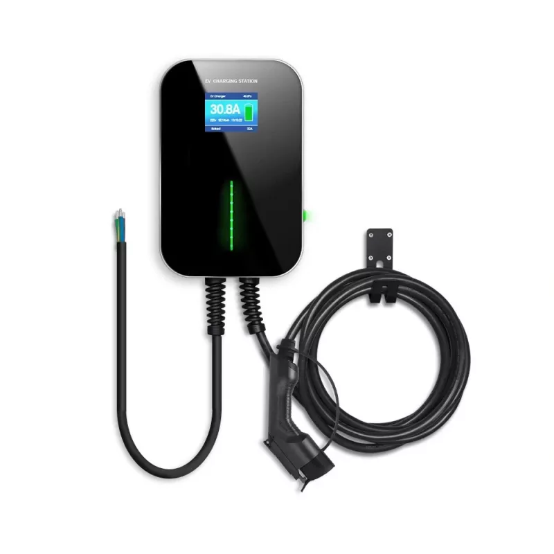Extralink BS20-BC-22kW-APP elektriauto laadija Type 2 32A 22kW, 3 faasi, LCD ekraan, rakendus, 6,1 m