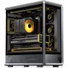 Jonsbo D401 PC-korpus, Midi Tower, ATX, karastatud klaas - must