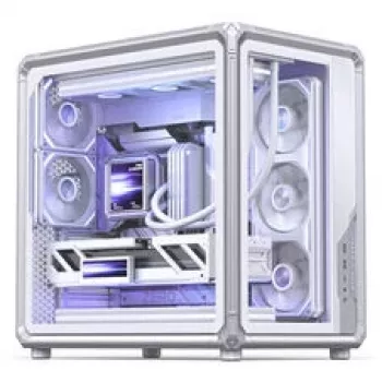 Jonsbo X400 PC-korpus, Midi Tower, ATX, karastatud klaas – valge