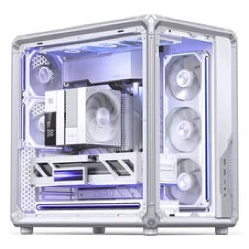 Jonsbo X400 PC-korpus, Midi Tower, ATX, karastatud klaas – valge