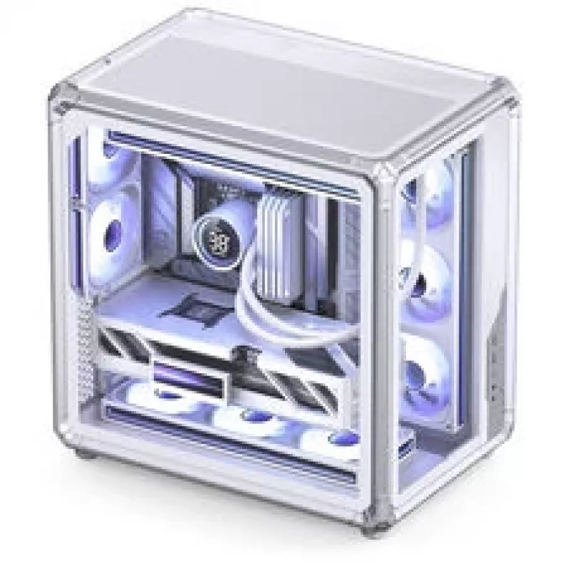 Jonsbo X400 PC-korpus, Midi Tower, ATX, karastatud klaas – valge