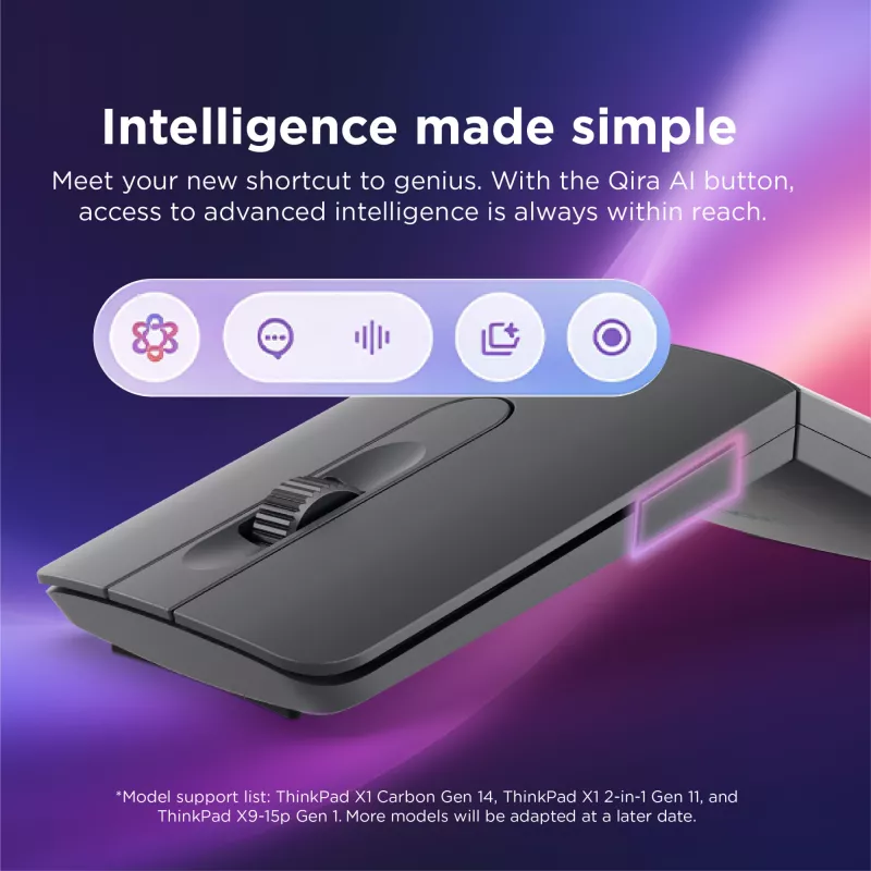 Juhtmevaba kahekäeline Bluetooth-hiir Lenovo 4Y51T62792 — IR LED, 4000 DPI, 7 nuppu, ratas, hall