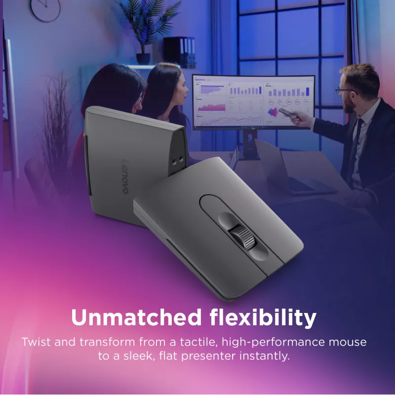 Juhtmevaba kahekäeline Bluetooth-hiir Lenovo 4Y51T62792 — IR LED, 4000 DPI, 7 nuppu, ratas, hall