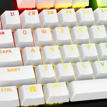 Klaviatuuri klahvikomplekt, HP HyperX Full key Set Keycaps, valge, ühildub HyperXi ja enamiku mehaaniliste klaviatuuridega