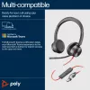 HP Poly Mustwire 8225 USB-C peakomplekt, juhtmega, kontor/kõnekeskus, 185 g, peakomplekt, must