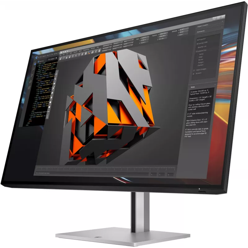 HP Series 7 Pro 31,5-tolline 4K Thunderbolt 4 monitor - 732pk, 80 cm (31,5 tolli), 3840 x 2160 pikslit, 4K Ultra HD, LCD, 5 ms, must, hõbedane