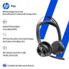 HP Poly Voyager Focus 2-M USB-C-C Peakomplekt USB-C/A Adapter Laadimisalus Poly+ 3aastat