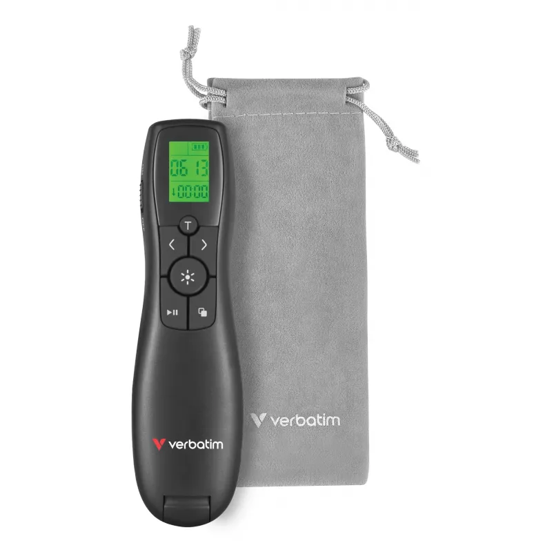 Verbatim Keynote juhtmevaba esitluspult LCD-ekraaniga, RF, USB, 30 m, must