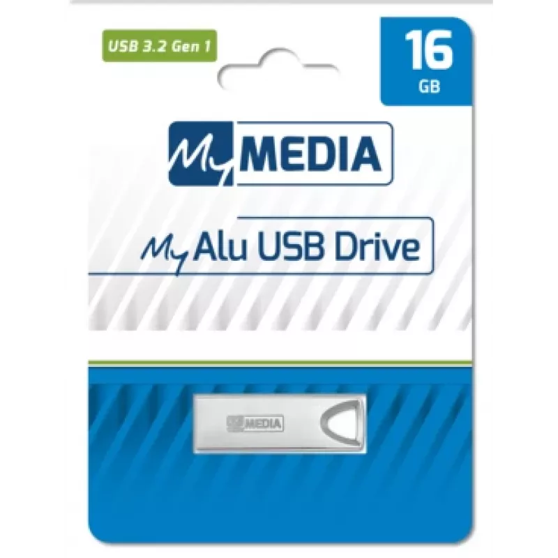 MyMedia MyAlu USB 3.2 Gen 1 USB-mälupulk 16 GB USB Type-A 3.2 Gen 1 (3.1 Gen 1) Hõbedane