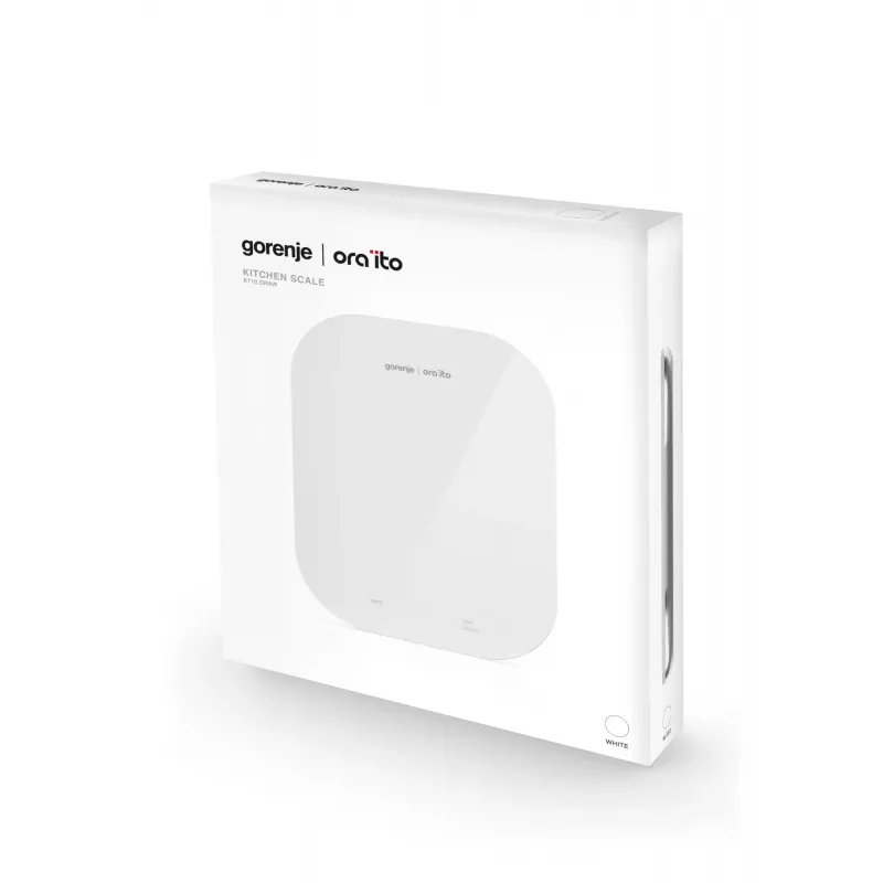 Gorenje KT10ORAW valge tööpinna ristkülikukujuline elektrooniline köögikaal