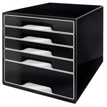 Leitz Desk Cube 5-sahtliga, 5 sahtlit, plastik, must, 1 tk, 270 mm, 287 mm