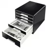 Leitz Desk Cube 5-sahtliga, 5 sahtlit, plastik, must, 1 tk, 270 mm, 287 mm