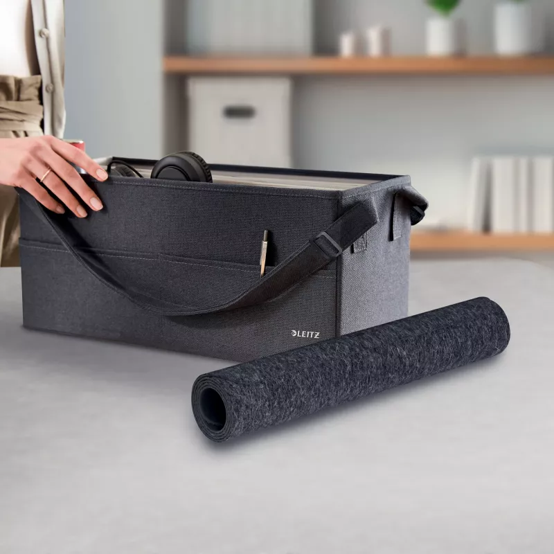 Leitz Large Felt Desk Mat, tumehall, vilt, 360 mm, 700 mm, 3 mm, 400 g