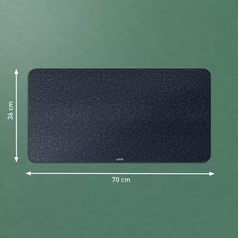 Leitz Large Felt Desk Mat, tumehall, vilt, 360 mm, 700 mm, 3 mm, 400 g