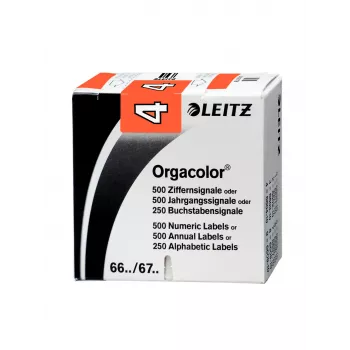 Leitz Orgacolor isekleepuv silt Ümardatud ristkülik Oranž
