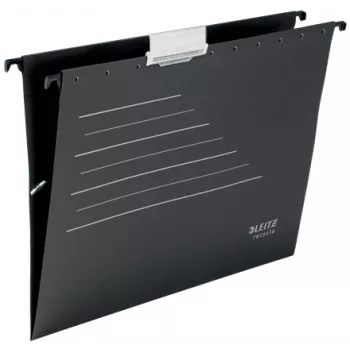 Leitz Alpha® taaskasutatud kartongist riputusmapp, A4, must, kartong, 80 g/m², 150 lehte, 348 mm
