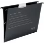 Leitz Alpha® taaskasutatud kartongist riputusmapp, A4, must, kartong, 80 g/m², 150 lehte, 348 mm