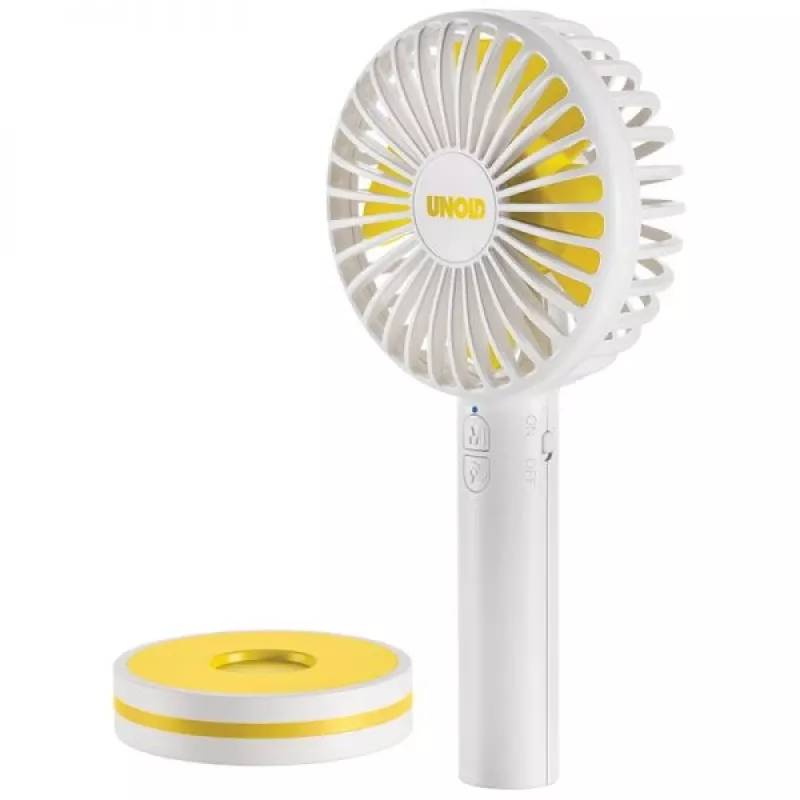 Unold Breezy 86610 käsiventilaator, valge/kollane