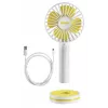 Unold Breezy 86610 käsiventilaator, valge/kollane