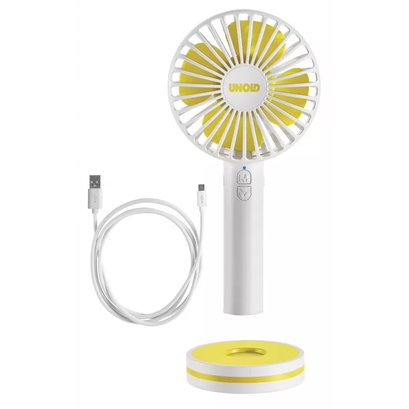 Unold Breezy 86610 käsiventilaator, valge/kollane