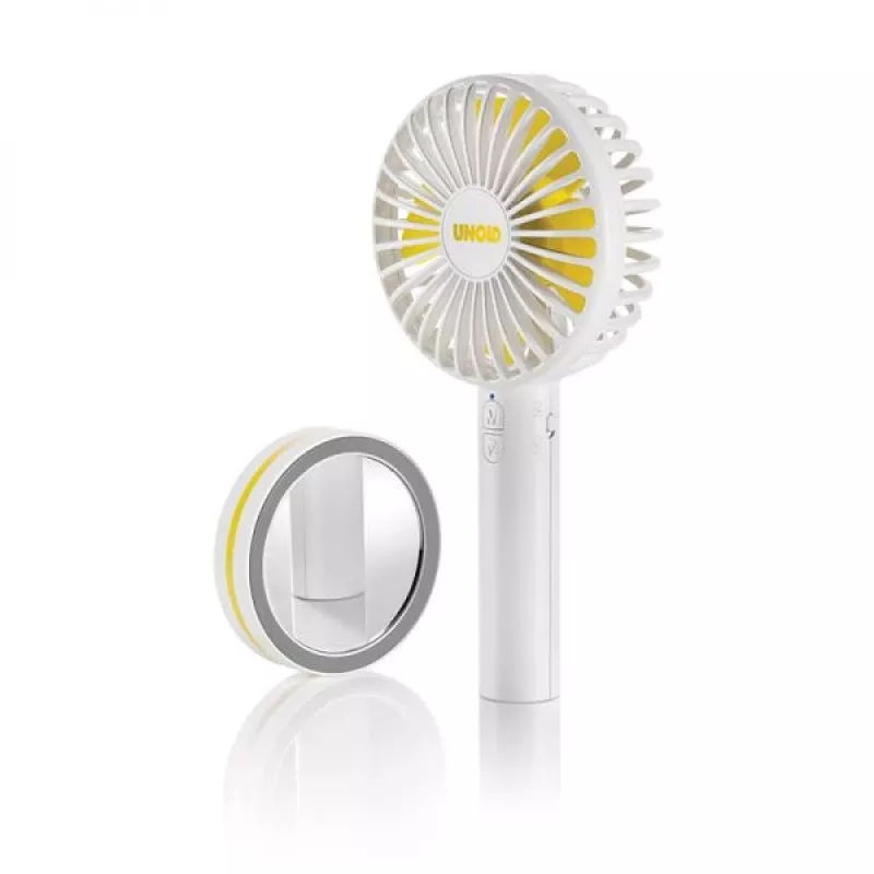 Unold Breezy 86610 käsiventilaator, valge/kollane