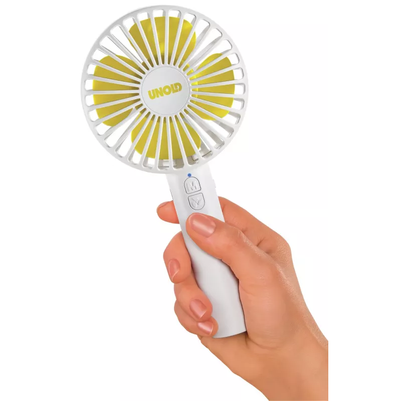 Unold Breezy 86610 käsiventilaator, valge/kollane
