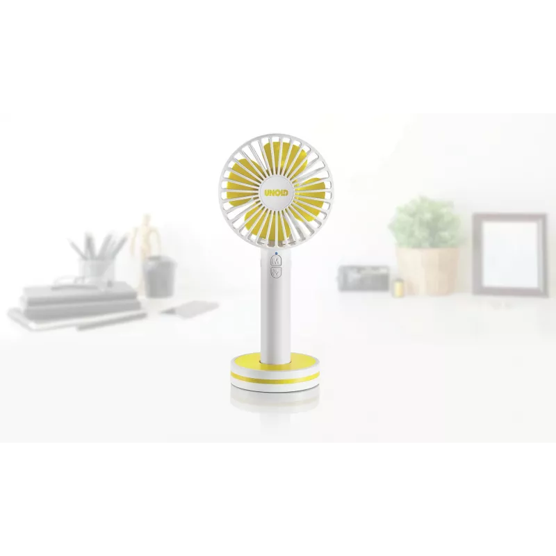 Unold Breezy 86610 käsiventilaator, valge/kollane
