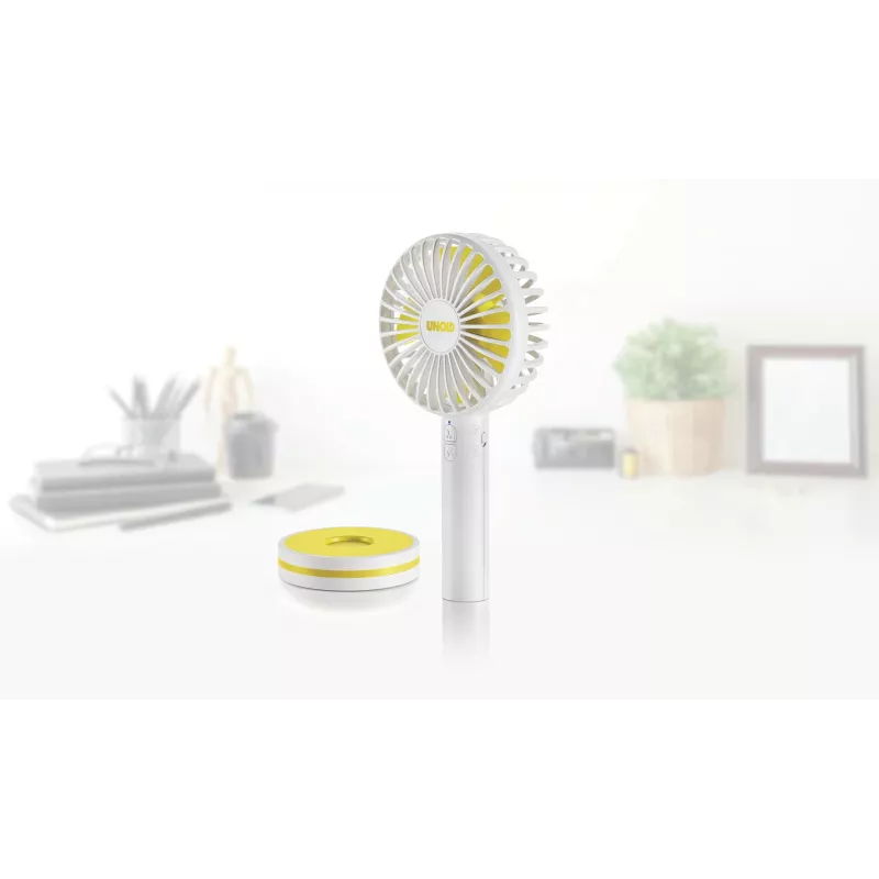 Unold Breezy 86610 käsiventilaator, valge/kollane