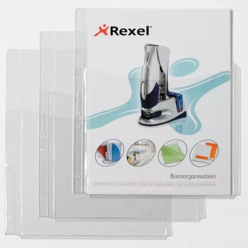 Rexel Extra Capacity Pockets koos Front ümbris, 210 x 297 mm (A4), Transparent, Polyvinyl chloride, 0.18 mm, 220 mm, 318 mm