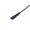 Equip kvaliteetne toitejuhe, C7 kuni 2-kontaktiline Euro, 3,0 m, 3 m, 2-kontaktiline, C7 pistikupesa, H03VVH2-F, 250 V, 2,5 A